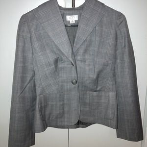 Loft Gray Plaid Blazer